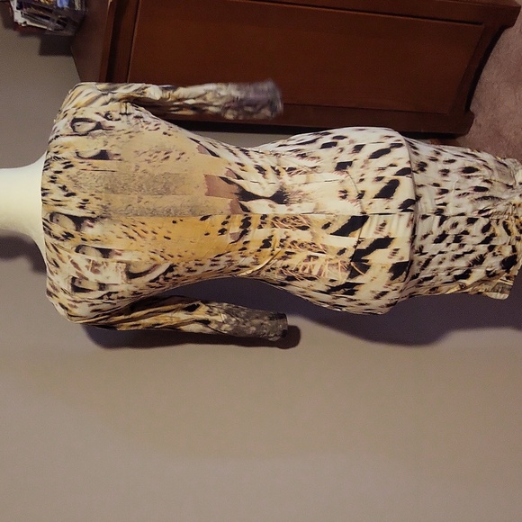 Roberto Cavalli Leopard Print Vintage V-Neck Dress - Picture 4 of 5